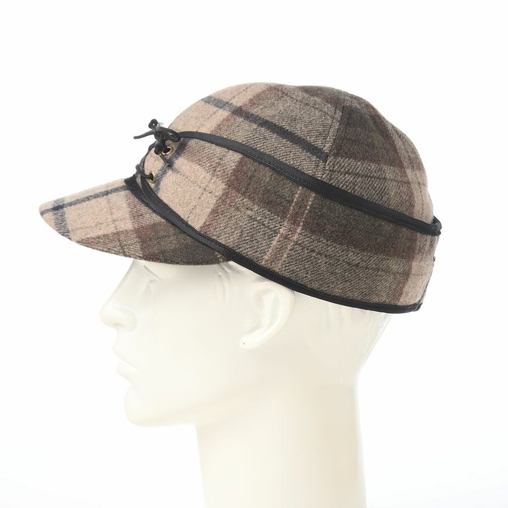 クラウンキャップ レイルロードキャップ Wool Check Railroad Cap