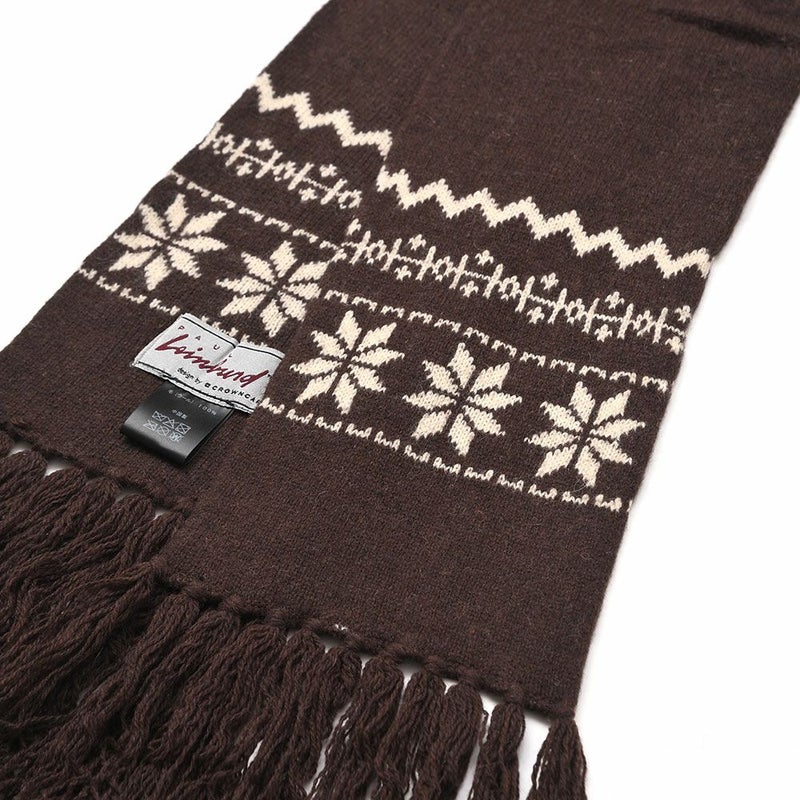 クラウンキャップのマフラー Snowflake Scarf（スノーフレーク スカーフ） ブラウン