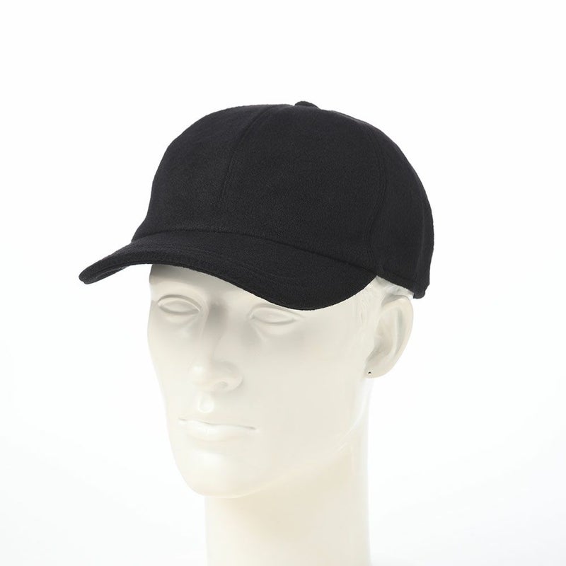 ボルサリーノのキャップ Baseball Cap Hiker Cashmere（ベースボールキャップ ハイカー カシミア） B95174 ブラック