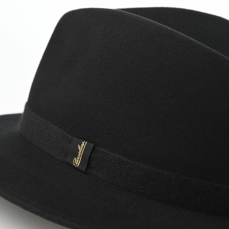 ボルサリーノのフェルトハット Country Cashmere Hatband（カントリー カシミヤハットバンド） 540007 ブラック