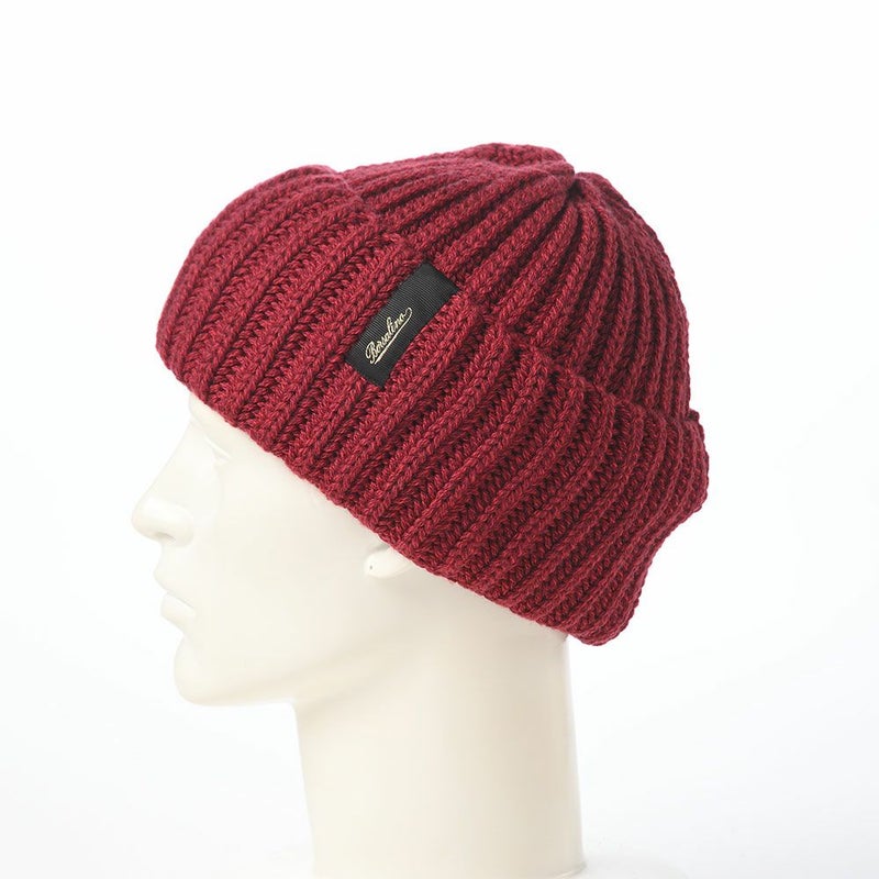 ボルサリーノのニット帽 Bell Rib Knit Beanie（ベル リブニット ビーニー） 130368 ボルドー