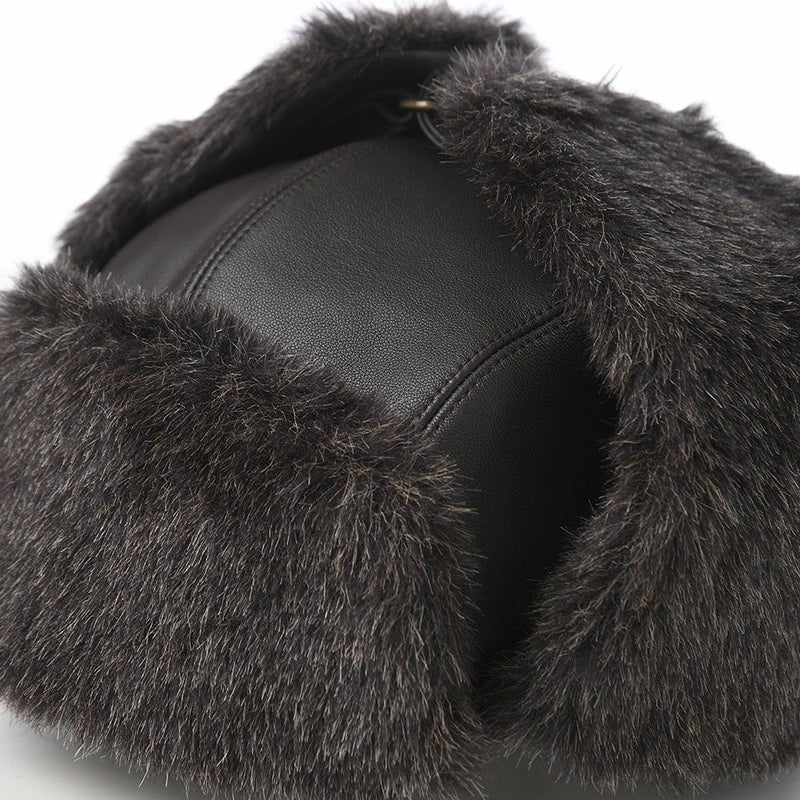 ステットソンの飛行帽 LAMB LEATHER FLIGHT CAP（ラムレザー フライトキャップ） SE840 ダークブラウン
