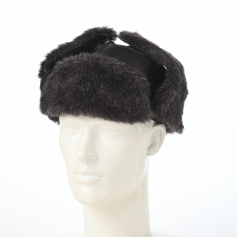 ステットソンの飛行帽 LAMB LEATHER FLIGHT CAP（ラムレザー フライトキャップ） SE840 ダークブラウン