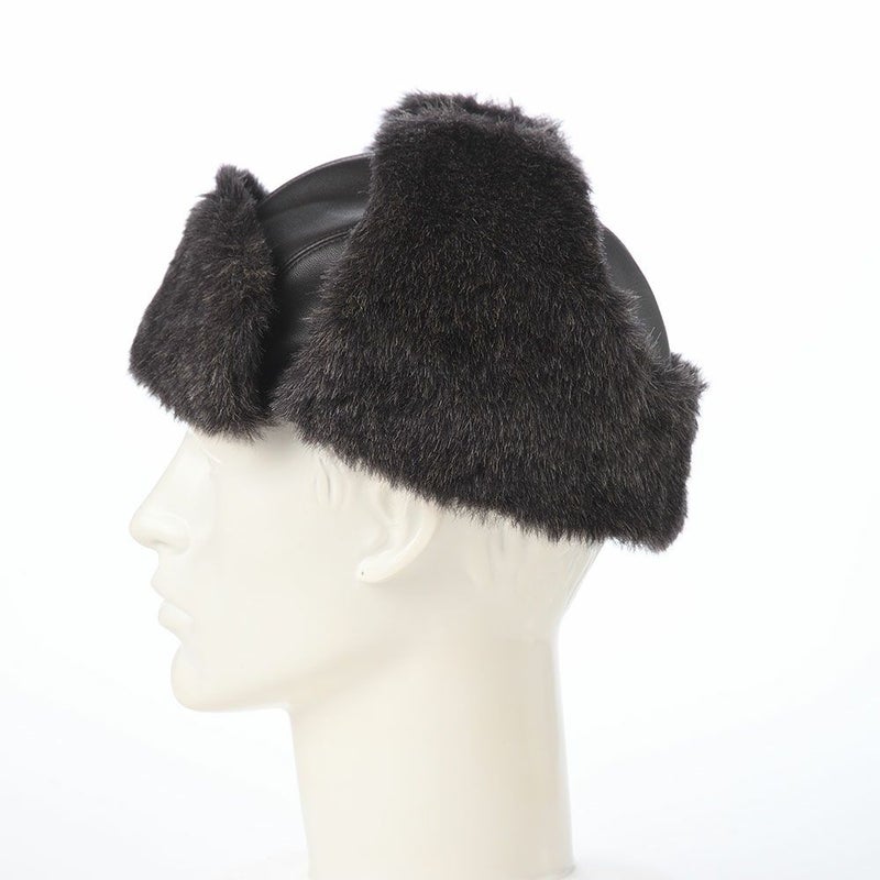 ステットソンの飛行帽 LAMB LEATHER FLIGHT CAP（ラムレザー フライトキャップ） SE840 ダークブラウン