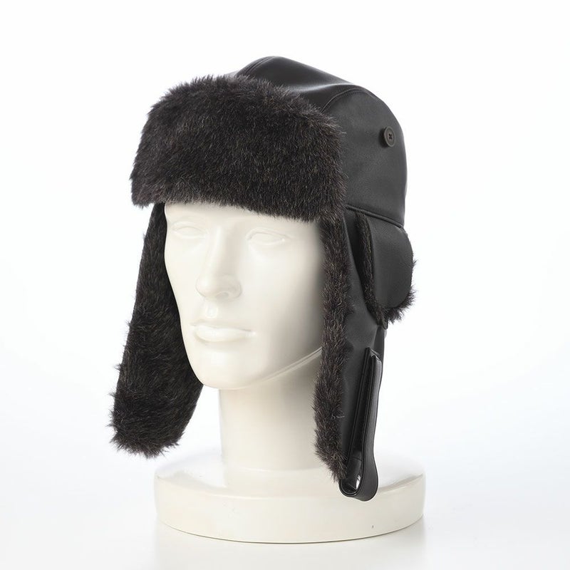 ステットソンの飛行帽 LAMB LEATHER FLIGHT CAP（ラムレザー フライトキャップ） SE840 ダークブラウン