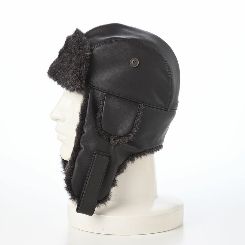 ステットソンの飛行帽 LAMB LEATHER FLIGHT CAP（ラムレザー フライトキャップ） SE840 ダークブラウン