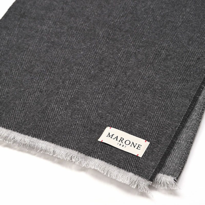 マローネのスカーフ Bicolor Scarf（バイカラー スカーフ） 46984 ブラック
