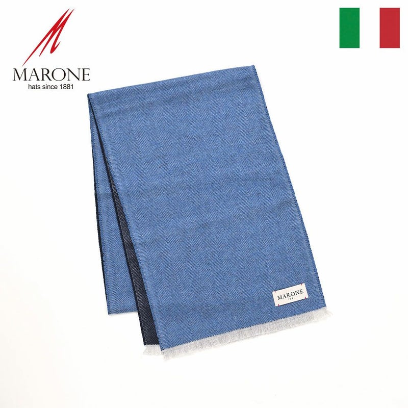 マローネのスカーフ Bicolor Scarf（バイカラー スカーフ） 46984 ブルー