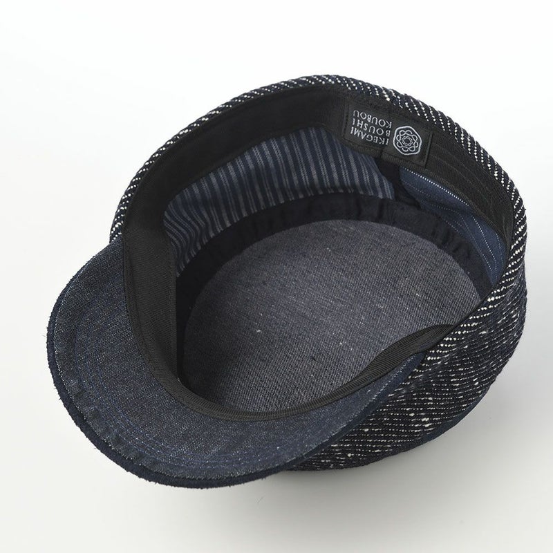 イケガミ帽子工房のワークキャップ Handloom Roll（ハンドルーム ロール） ネイビーミックス