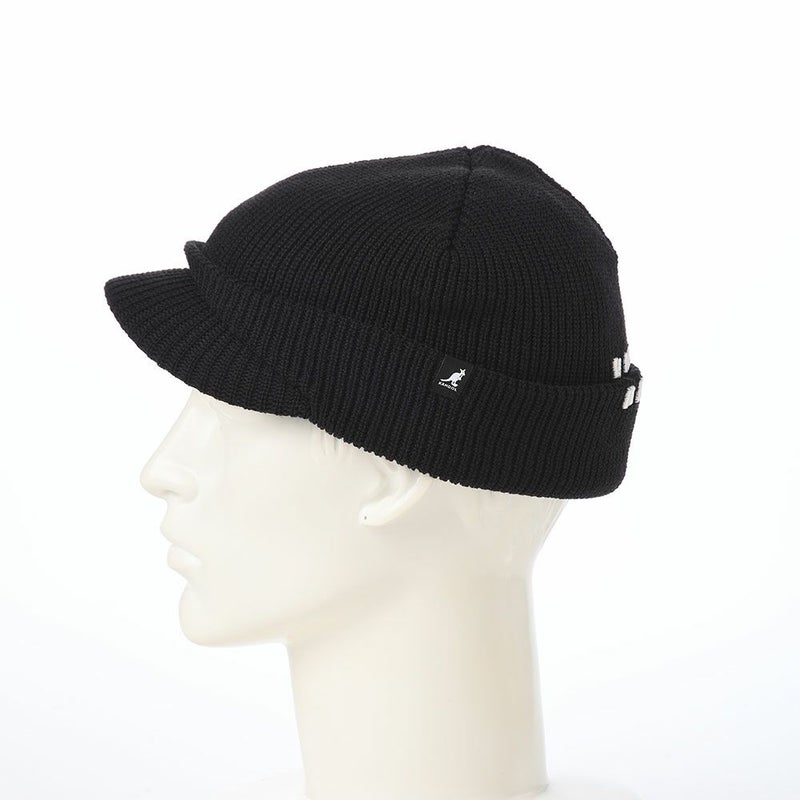 カンゴールのニット帽 SLICED PEAK BEANIE（スライスト ピーク ビーニー） ブラック