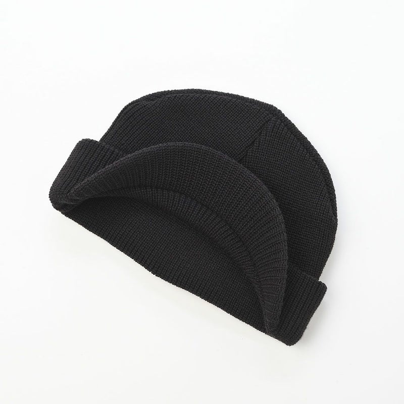 カンゴールのニット帽 SLICED PEAK BEANIE（スライスト ピーク ビーニー） ブラック