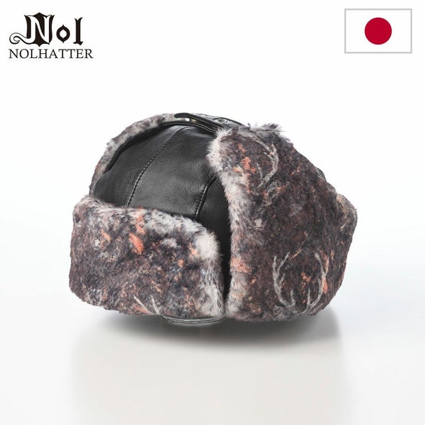 Camouflage flight cap leather（カモフラージュ フライトキャップ レザー） ブラック