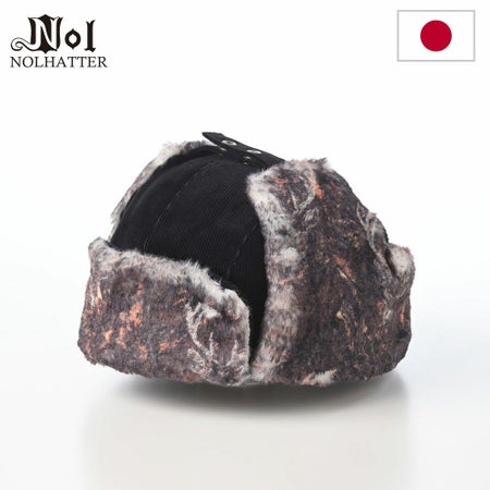 ノルの飛行帽 Camouflage flight cap corduroy（カモフラージュ フライトキャップ コーデュロイ） ブラック
