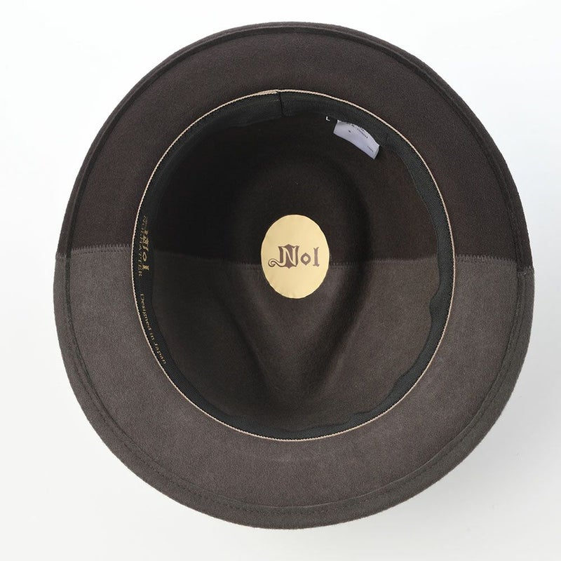 ノルのフェルトハット Half and half（ハーフアンドハーフ） チャコール