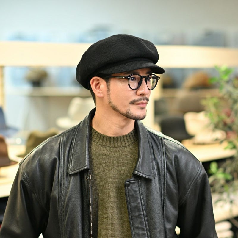 ノックスのキャスケット Wool Serge Casquette（ウールサージ キャスケット） ブラック