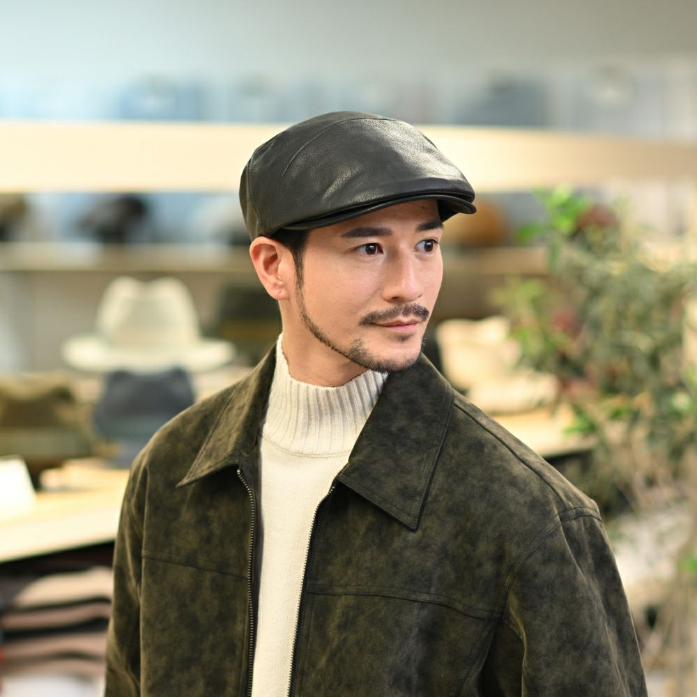 ノックス ハンチング Leather Ivy Cap（レザー アイビーキャップ