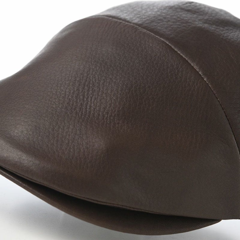 ノックスのハンチング Leather Ivy Cap（レザー アイビーキャップ） ブラウン