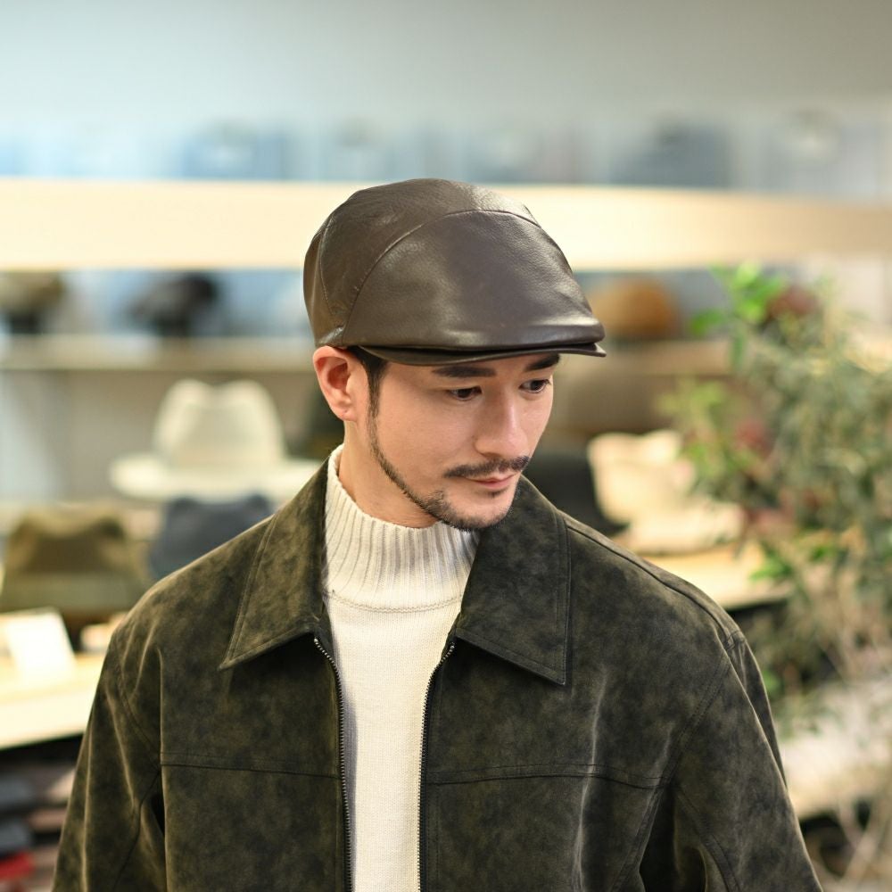 ノックス ハンチング Leather Ivy Cap（レザー アイビーキャップ