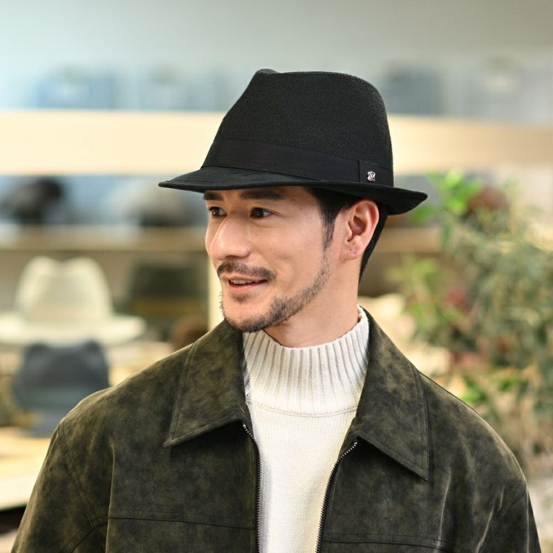ノックスのソフトハット Melange Serge Corduroy Lescaut（メランジサージ コーデュロイ レスコー）922607R ブラック