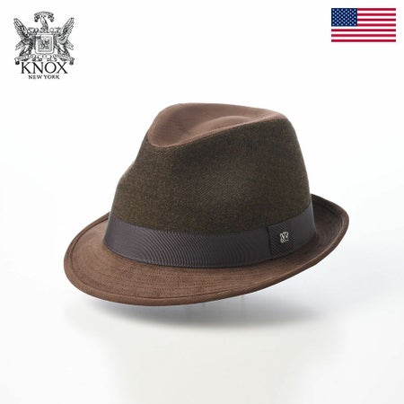 ノックスのソフトハット Melange Serge Corduroy Lescaut（メランジサージ コーデュロイ レスコー）922607R ブラウン