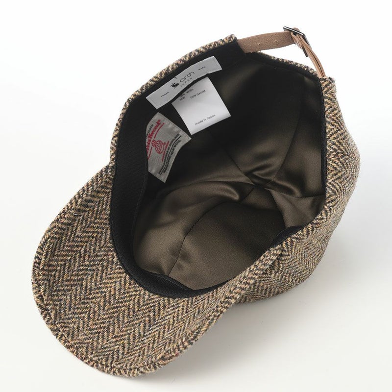 アースのキャップ Harris Tweed Cap（ハリスツイード キャップ） ブラウン