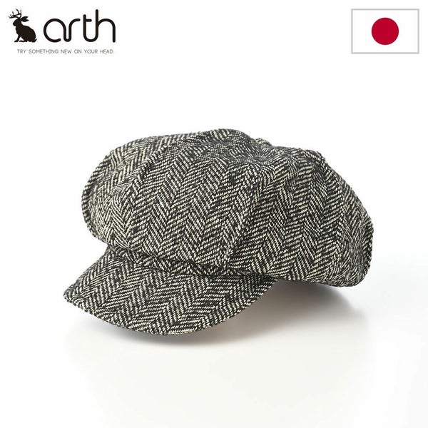 HERINGBORN Tuck Cas（ヘリンボーン タック キャス） ブラック