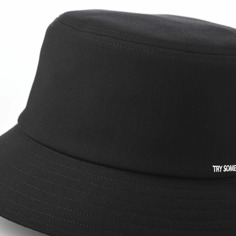 YARN バケットハット 黒グレー　Y.A.R.N 値下げはコメントお願いします アース バケットハット Message Bucket（メッセージバケット