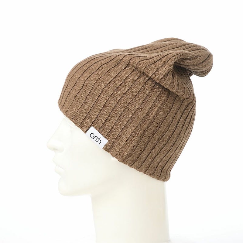 アースのニット帽 Silk Double Beanie（シルク ダブルビーニー） ベージュ