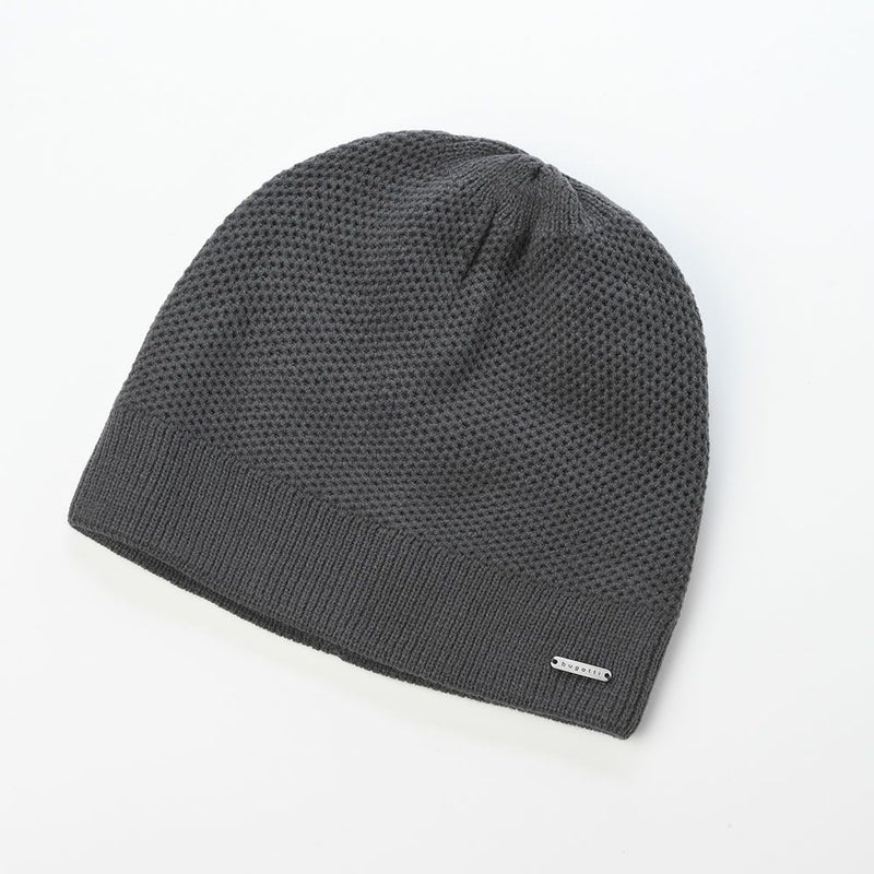 ブガッティのニット帽 Honeycomb Knitted Beanie（ハニカム ニットビーニー） 629316 チャコール