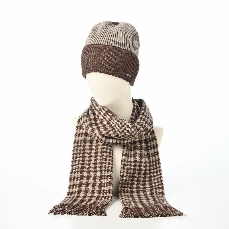 ブガッティのスカーフ・マフラー Check Scarf ＆ Beanie（チェックスカーフ＆ビーニー） 630212 ペッパー