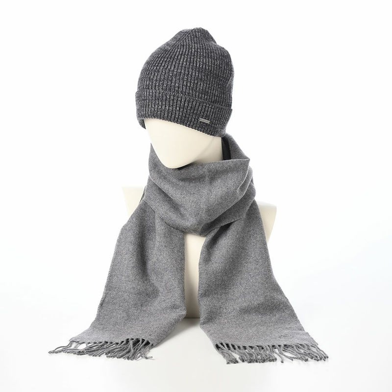 ブガッティのスカーフ・マフラー Virgin Wool Scarf ＆ Beanie（バージンウール スカーフ＆ビーニー） 630214 グレー
