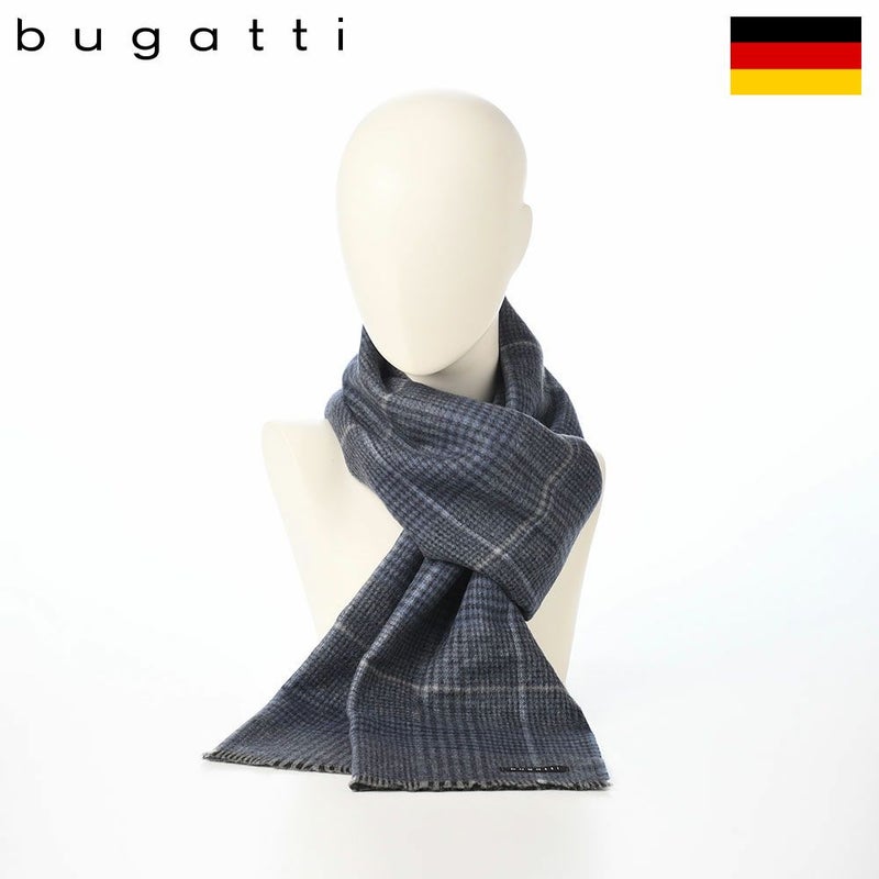 ブガッティのスカーフ・マフラー Doubleface Scarf（ダブルフェイススカーフ） 630338 ネイビー