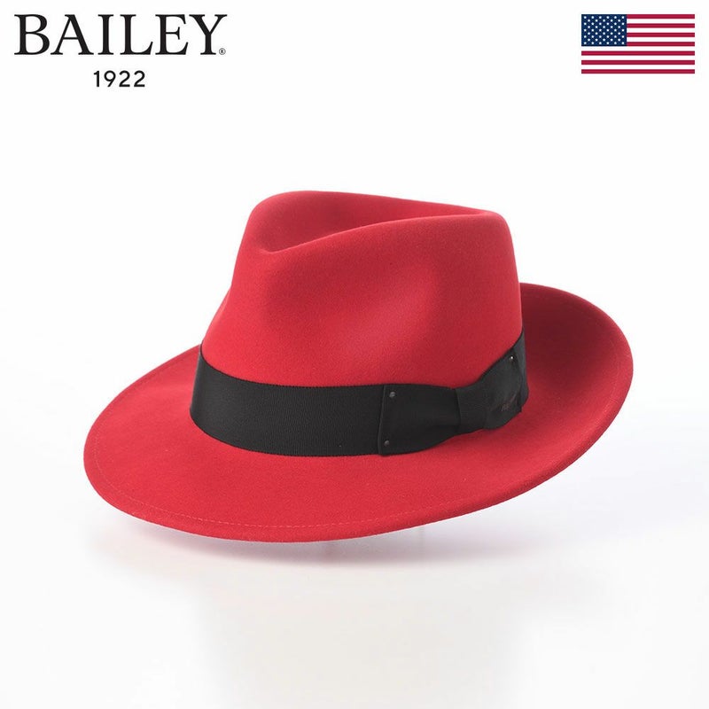 ベイリーのフェルトハット LITEFELT FEDORA（ライトフェルト フェドラ） レッド