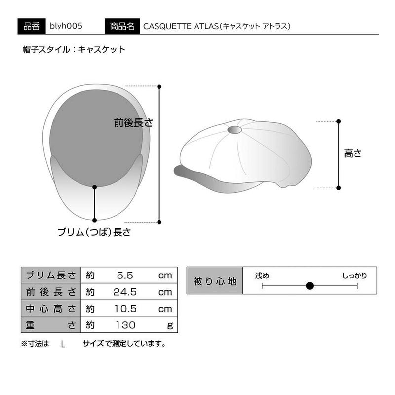 ベイリーのハンチング CASQUETTE ATLAS（キャスケット アトラス） ブラック
