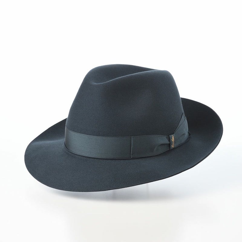 ボルサリーノのフェルトハット Q.S. Anello Rasato（Q.S. アネロ ラザート） 114336 ブルーグレー