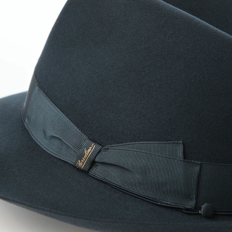 ボルサリーノのフェルトハット Q.S. Anello Rasato（Q.S. アネロ ラザート） 114336 ブルーグレー