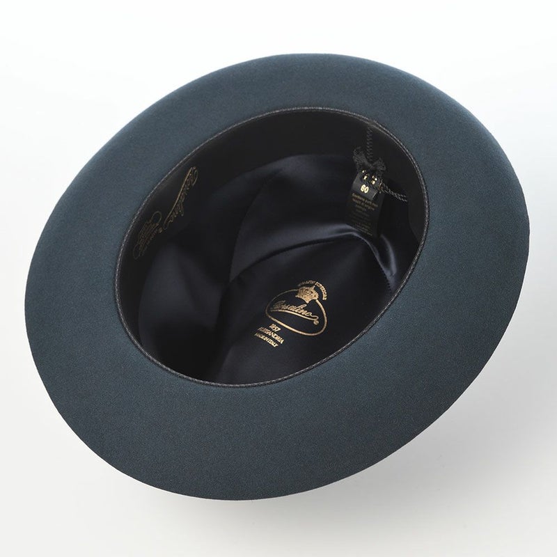 ボルサリーノのフェルトハット Q.S. Anello Rasato（Q.S. アネロ ラザート） 114336 ブルーグレー