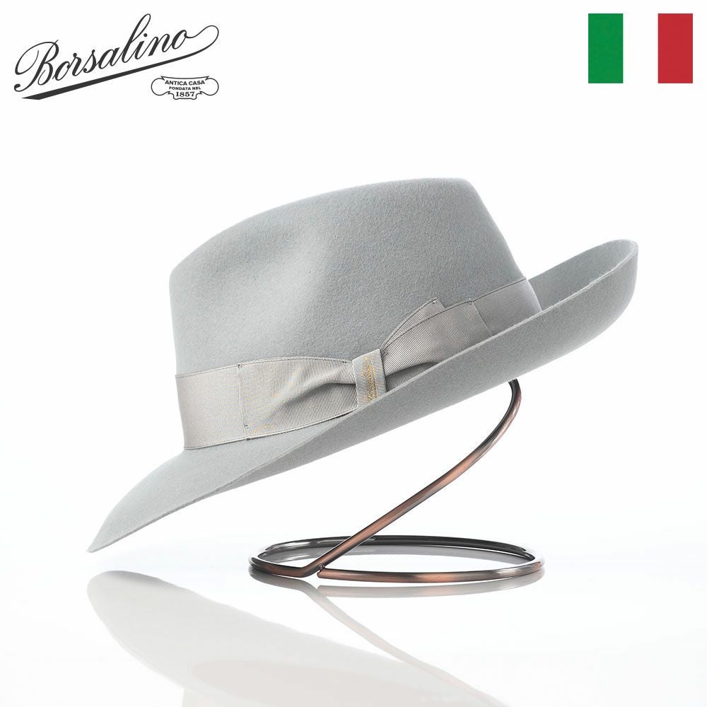 新品未使用箱付きボルサリーノ ALESSANDRIA ハット　帽子 ボルサリーノ フェルトハット Alessandria rasato Claudio