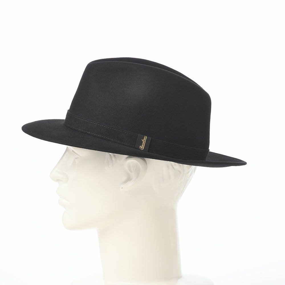 レザー バケットハット 黒　ボルサリーノ ボルサリーノ フェルトハット Country Leather Hatband（カントリー