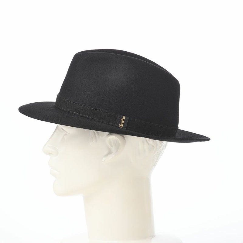 ボルサリーノのフェルトハット Country Leather Hatband（カントリー レザーハットバンド） 390060 ブラック