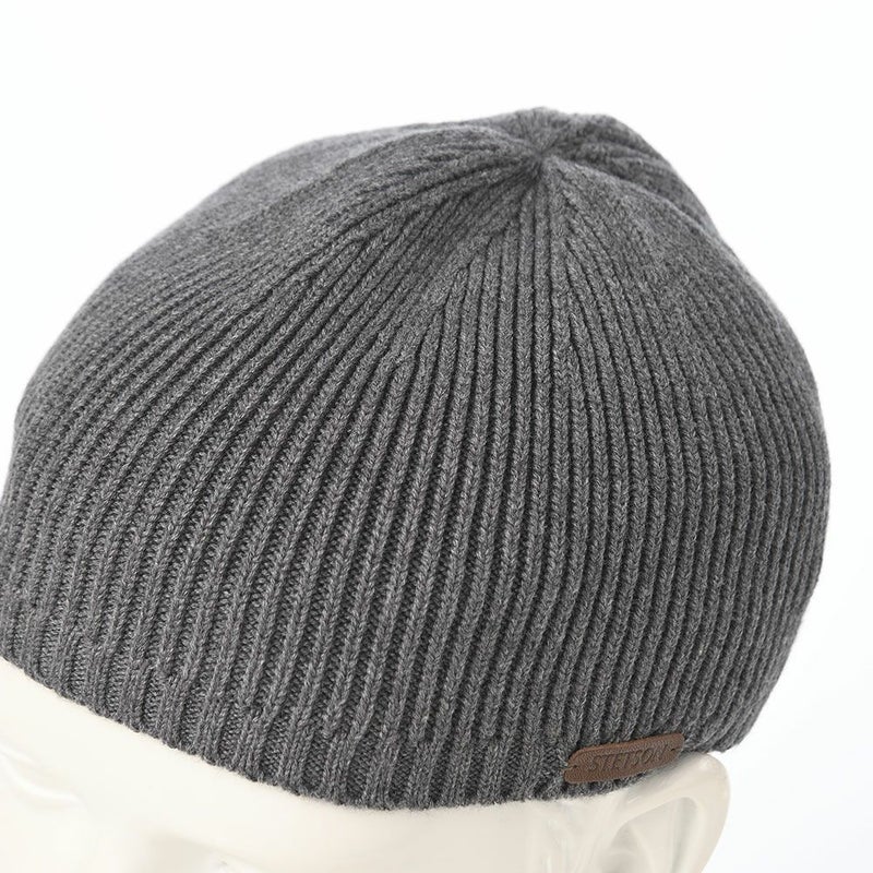 ステットソンのニット帽 CASHMERE COTTON KNIT WATCH（カシミア コットン ニットワッチ） SE838 チャコール