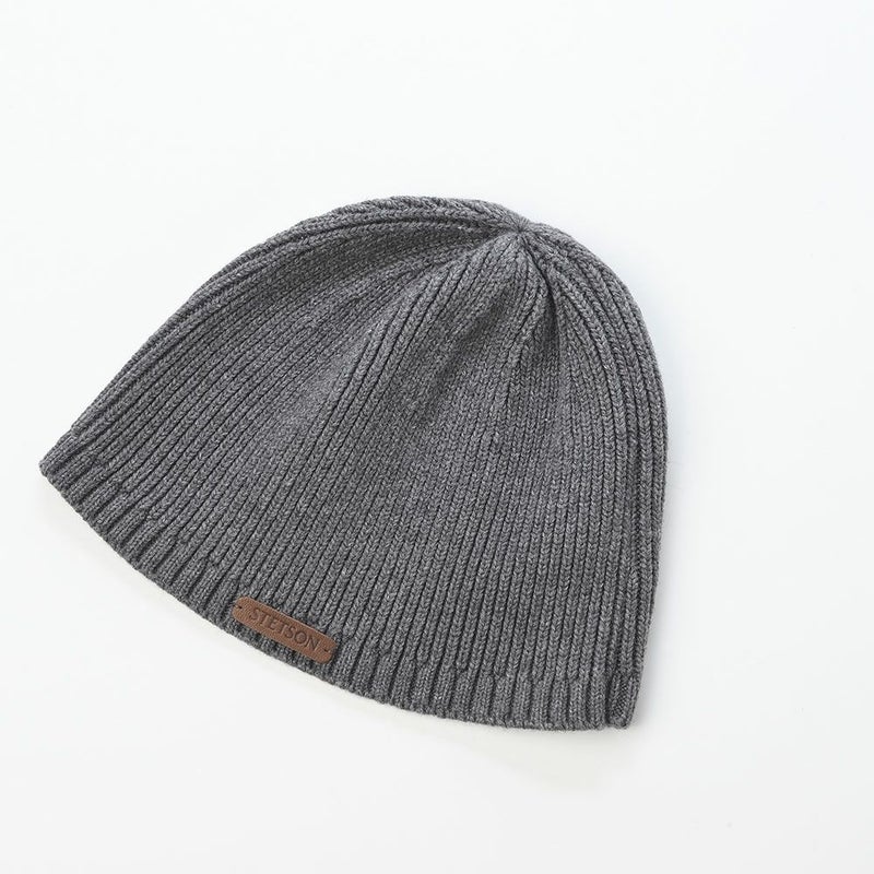 ステットソンのニット帽 CASHMERE COTTON KNIT WATCH（カシミア コットン ニットワッチ） SE838 チャコール