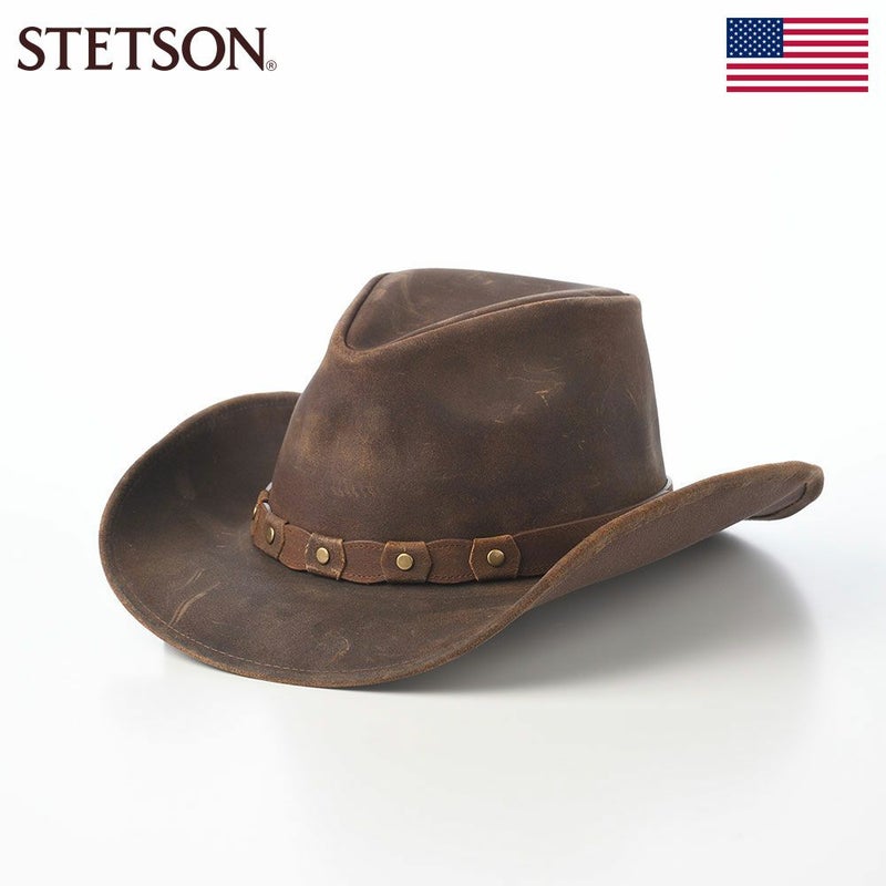 ステットソンのウエスタンハット WESTERN CALF SPLIT（ウエスタン カーフ スプリット） ST298EU ブラウン