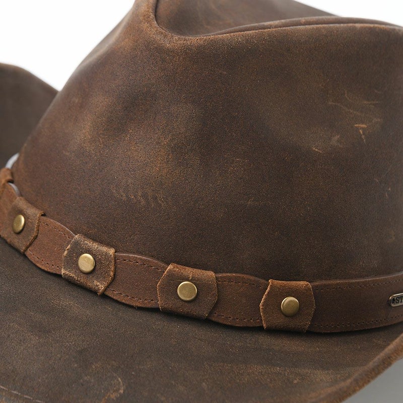ステットソンのウエスタンハット WESTERN CALF SPLIT（ウエスタン カーフ スプリット） ST298EU ブラウン
