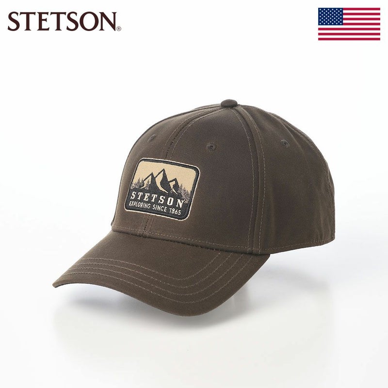 ステットソンのキャップ BASEBALL CAP WAXED COTTON（ベースボールキャップ ワックスドコットン） ST306EU ダークブラウン