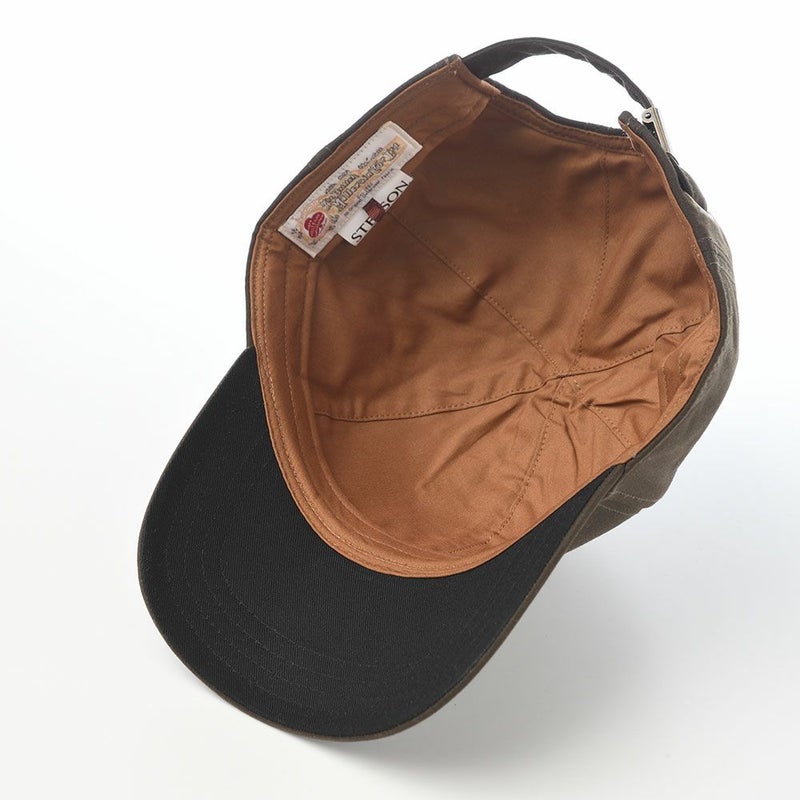 ステットソンのキャップ BASEBALL CAP WAXED COTTON（ベースボールキャップ ワックスドコットン） ST306EU ダークブラウン