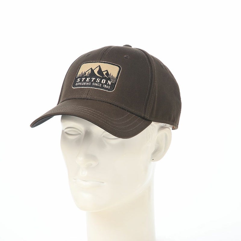 ステットソンのキャップ BASEBALL CAP WAXED COTTON（ベースボールキャップ ワックスドコットン） ST306EU ダークブラウン