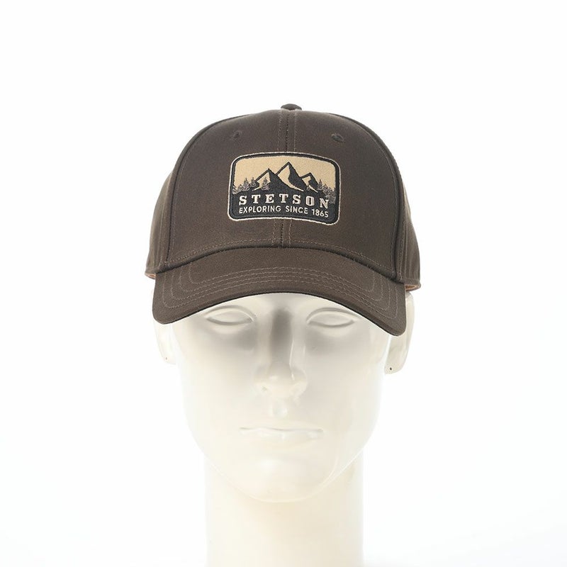ステットソンのキャップ BASEBALL CAP WAXED COTTON（ベースボールキャップ ワックスドコットン） ST306EU ダークブラウン