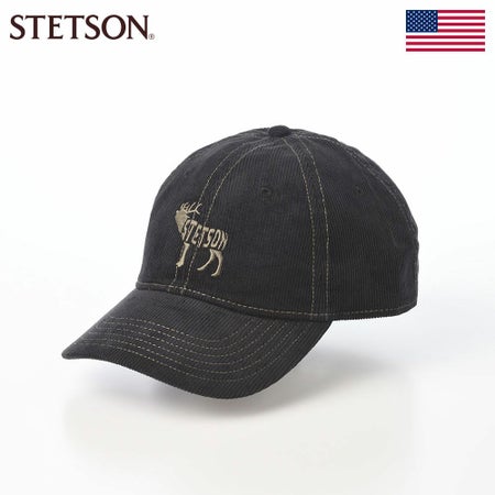 ステットソンのキャップ BASEBALL CAP DEER（ベースボールキャップ ディア） ST308EU ブラック