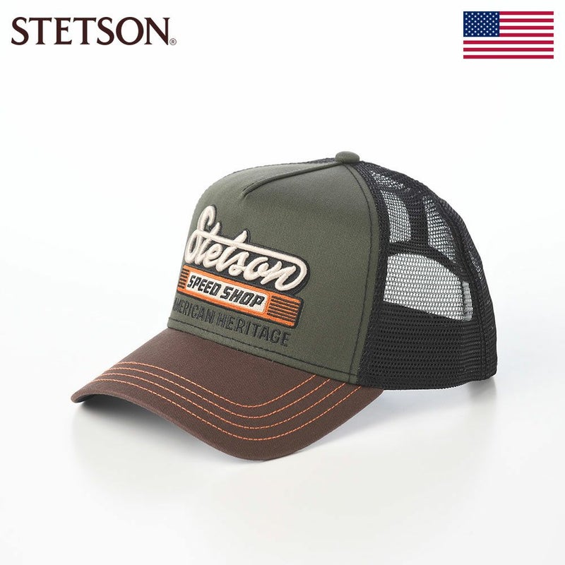 ステットソンのキャップ TRUCKER CAP SPEED SHOP（トラッカーキャップ スピードショップ） ST311EU オリーブ